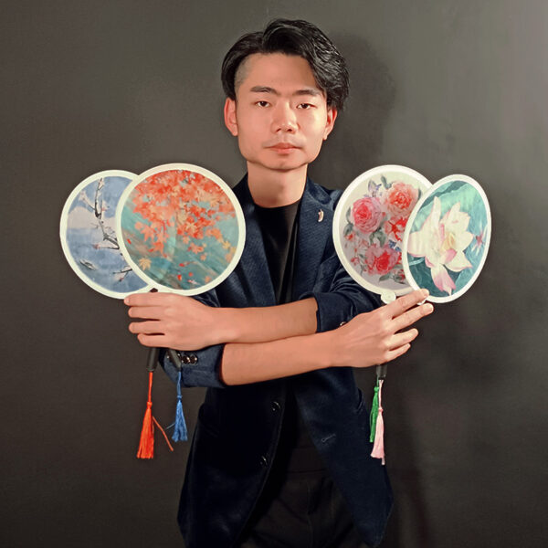 Appearing Round Fan (Set of 4) by Angel - Image 2
