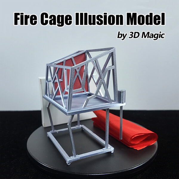 Fire Cage Illusion Model by 3D Magic